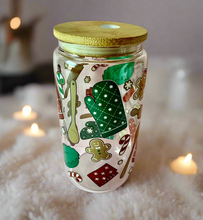 CAN GLASS CUP - HOLIDAY COOKIE BAKER