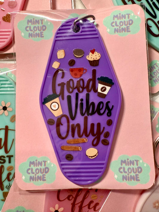 RETRO MOTEL KEYCHAIN - GOOD VIBES ONLY