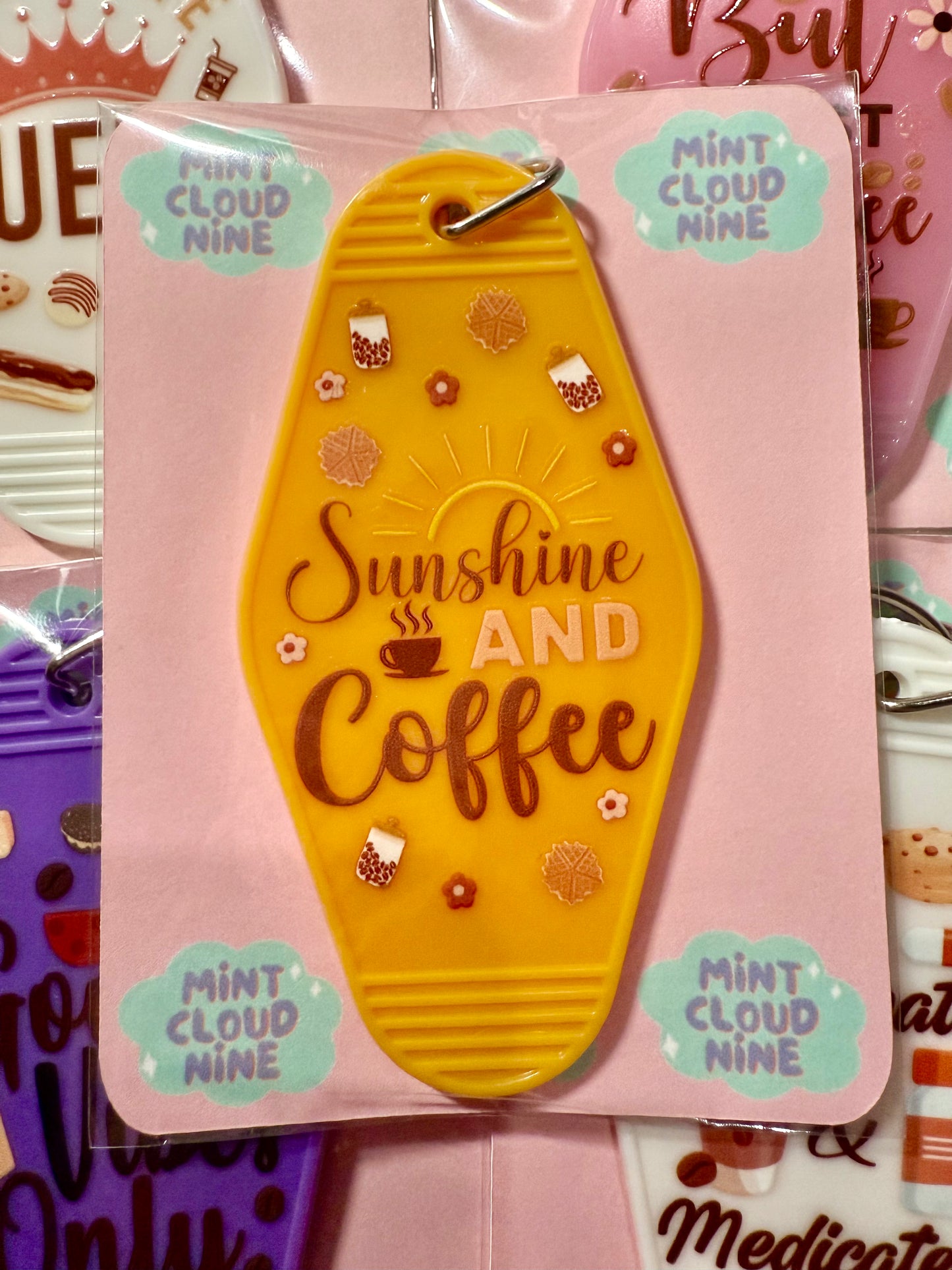 RETRO MOTEL KEYCHAIN - SUNSHINE & COFFEE
