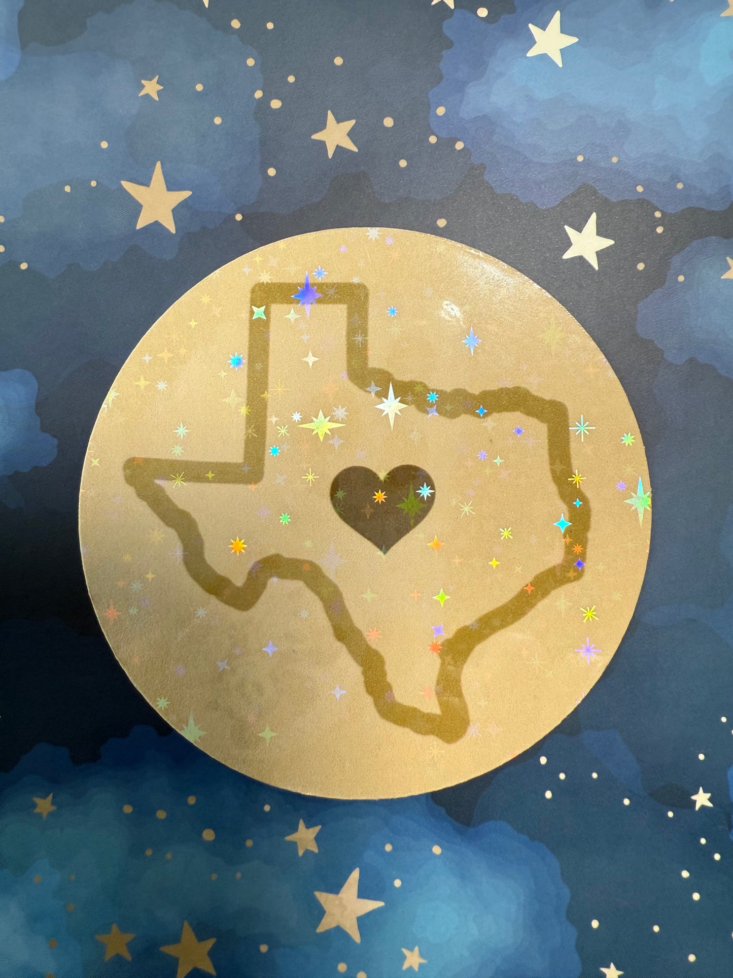 PEGATINA GRANDE EN LO PROFUNDO DEL CORAZÓN DE TEXAS