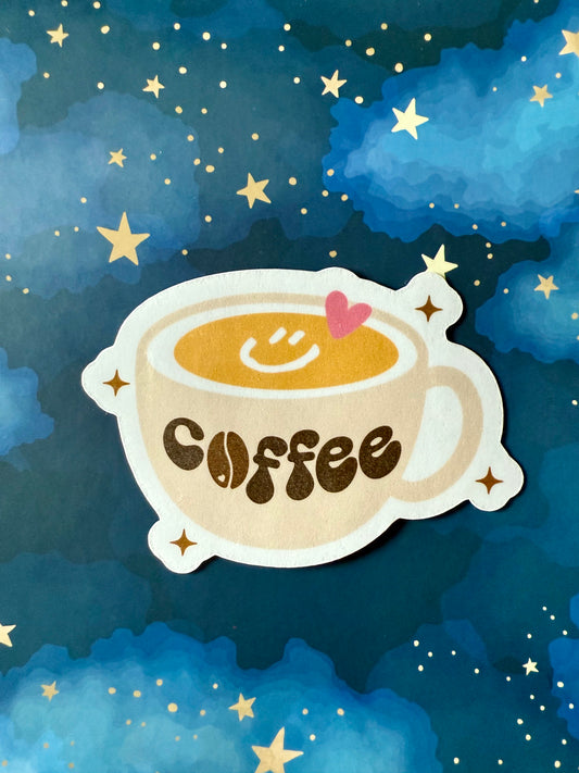 GLEAMING COFFEE STICKER - LARGE