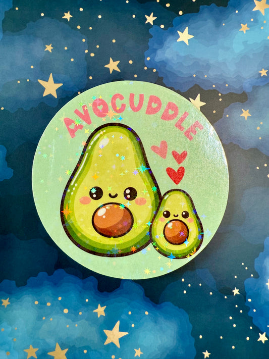 AVOCUDDLE STICKER - LARGE