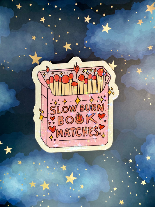 SLOW BURN BOOK MATCHES STICKER - LARGE