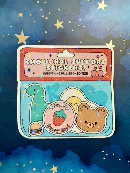 EMOTIONAL SUPPORT STICKERS SET - 4 PACK