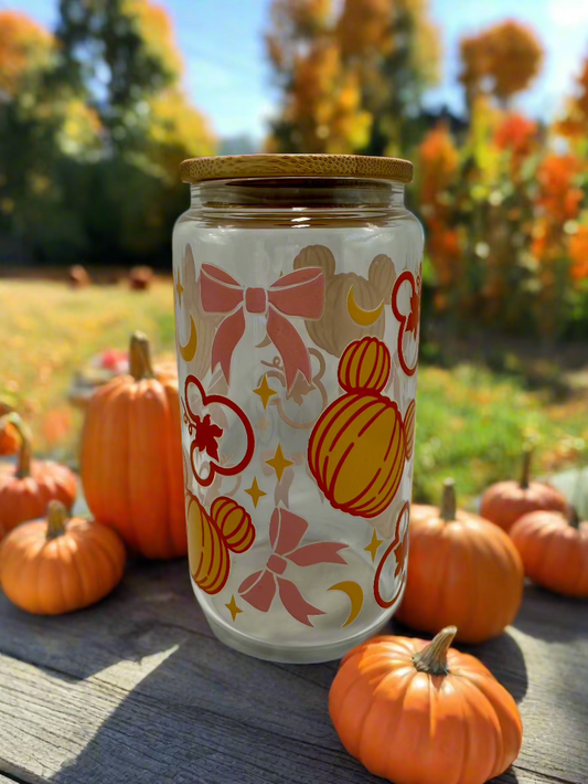 CAN GLASS CUP - PUMPKIN MOUSE (LQ)