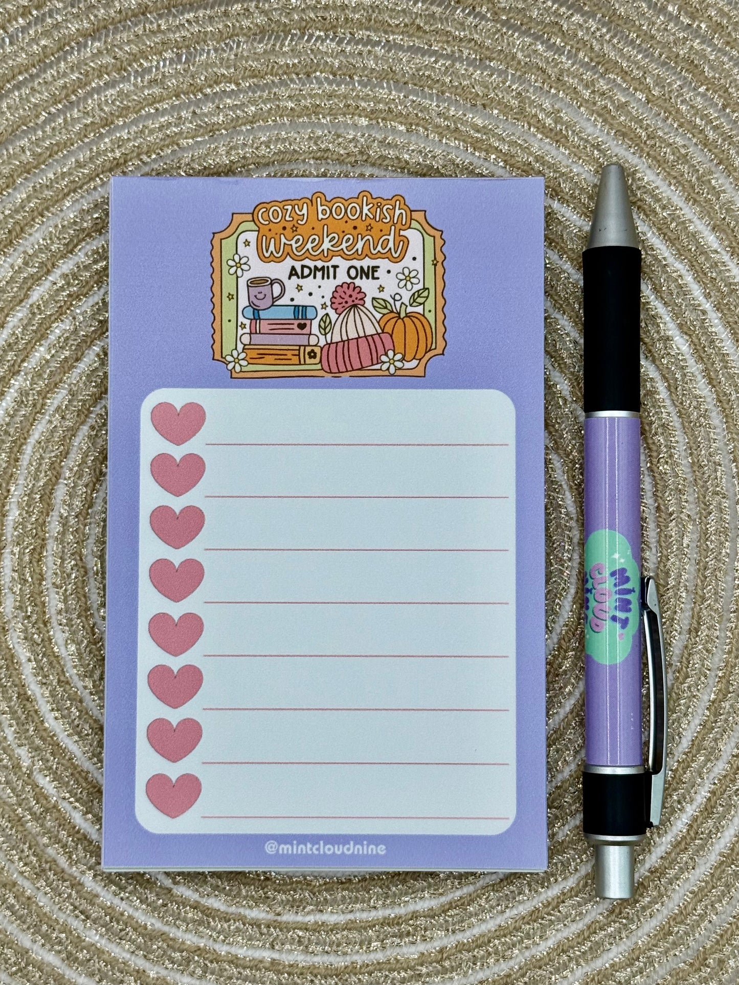 MEMO PAD - COZY BOOKISH WEEKEND