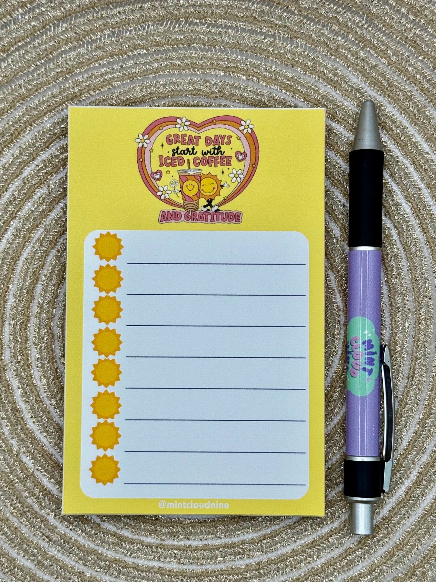 MEMO PAD - ICED COFFEE AND GRATITUDE