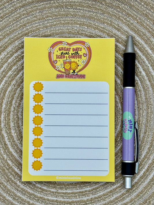 MEMO PAD - ICED COFFEE AND GRATITUDE