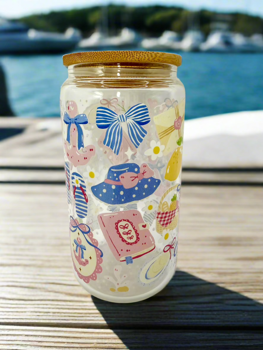 CAN GLASS CUP - BOOKISH NAUTICAL