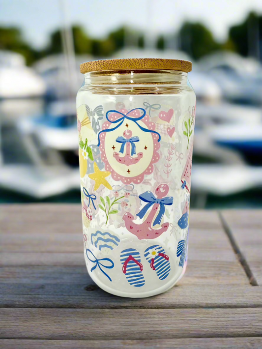 CAN GLASS CUP - BOOKISH NAUTICAL