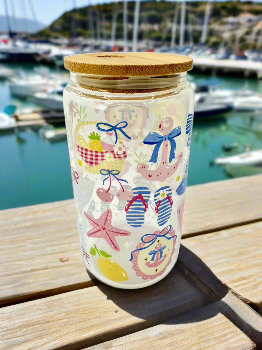 CAN GLASS CUP - BOOKISH NAUTICAL