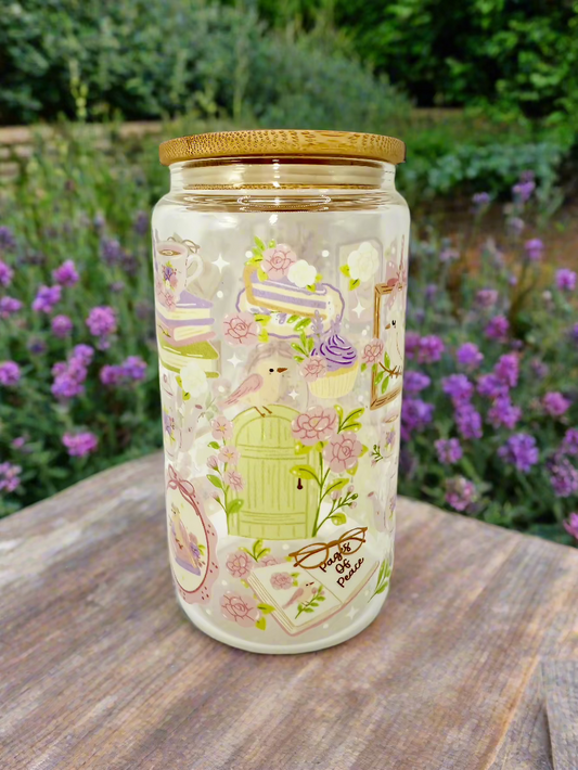 CAN GLASS CUP - BOOKISH GARDEN