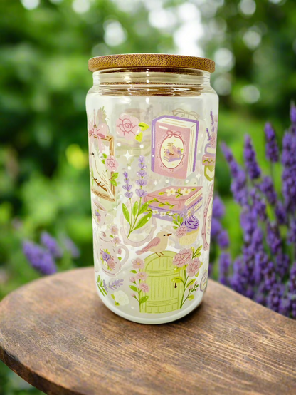 CAN GLASS CUP - BOOKISH GARDEN