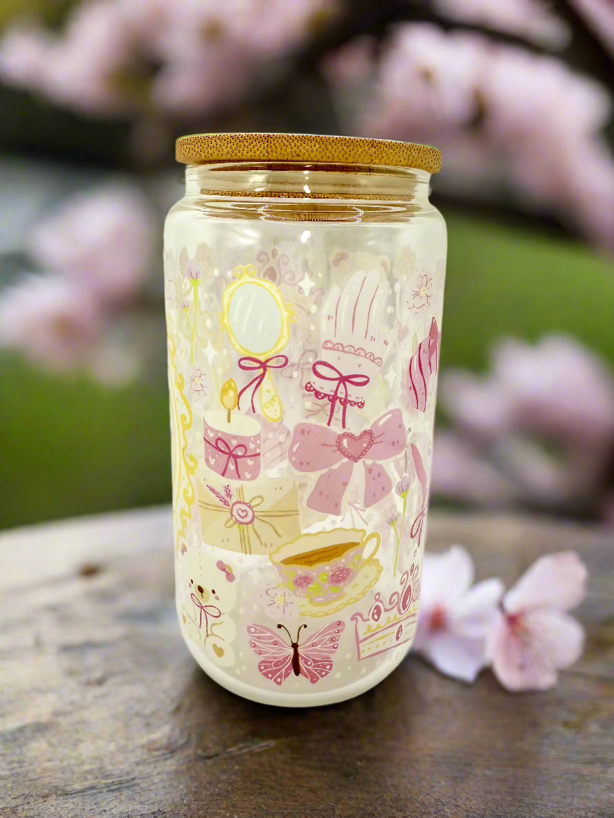 CAN GLASS CUP - BOOKISH PRINCESS