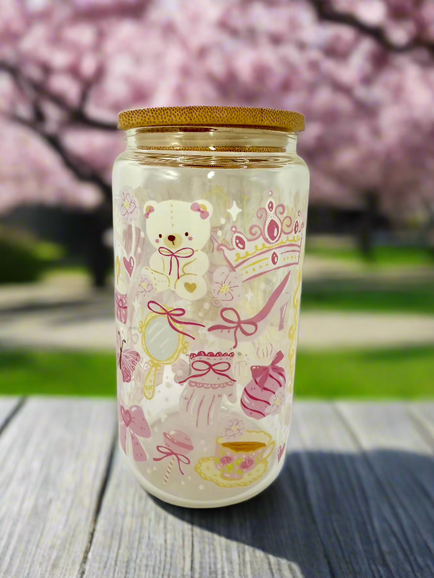 CAN GLASS CUP - BOOKISH PRINCESS