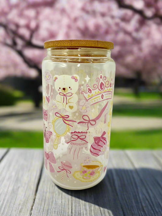 CAN GLASS CUP - BOOKISH PRINCESS