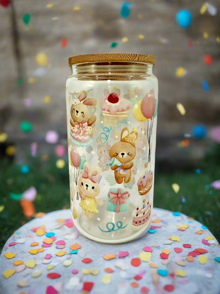 CAN GLASS CUP - HAPPY BIRTHDAY PARTY