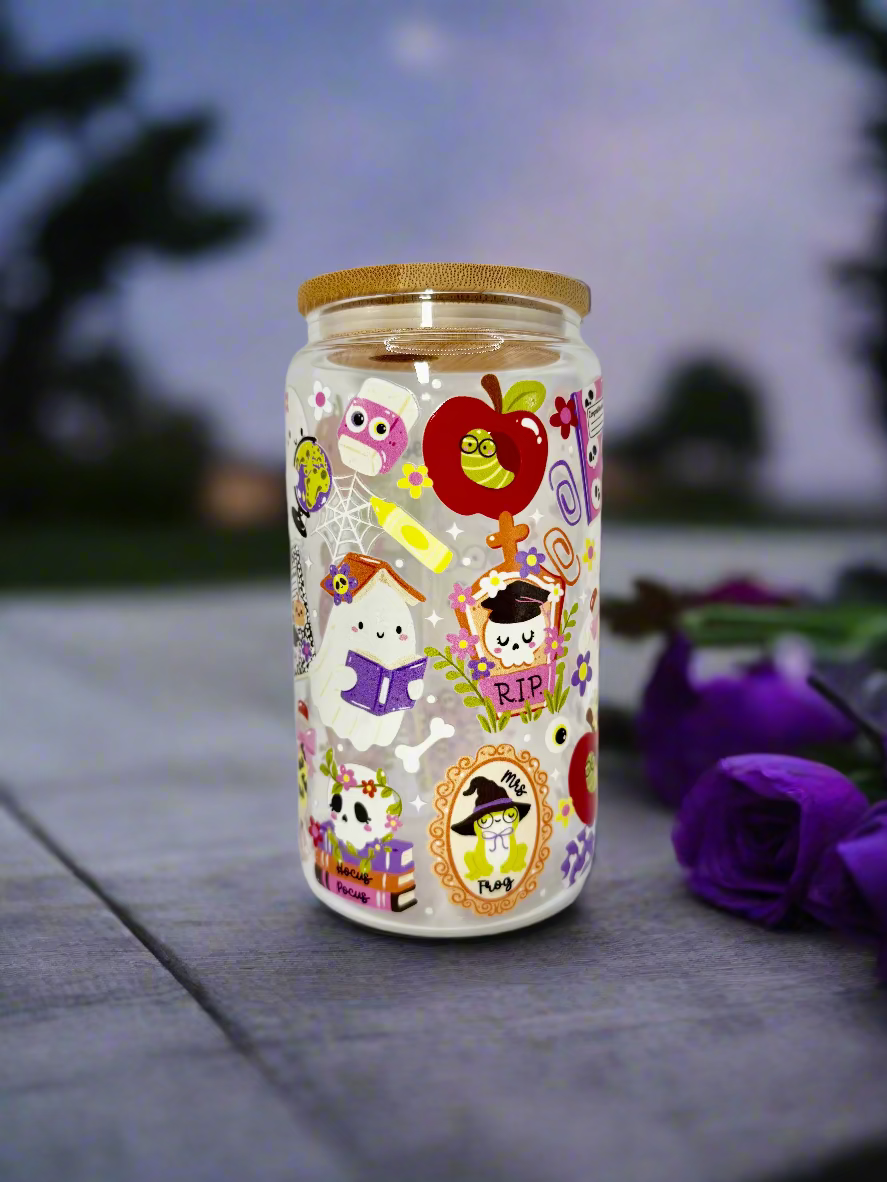CAN GLASS CUP - BACK TO SCHOOL BOO
