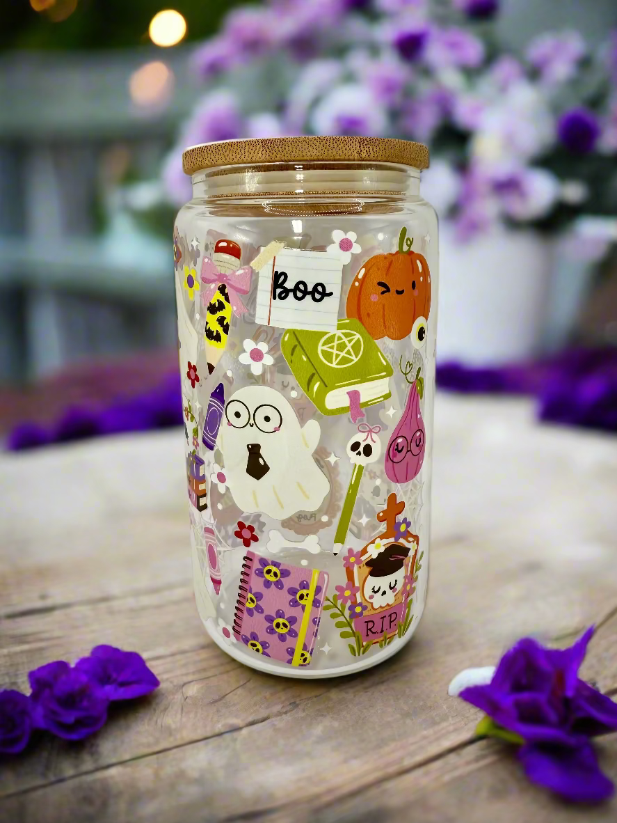 CAN GLASS CUP - BACK TO SCHOOL BOO