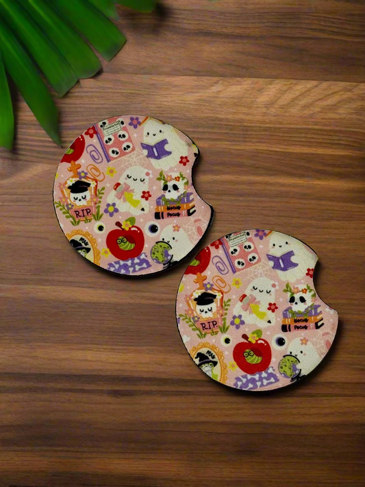 CAR COASTER SET - BACK TO SCHOOL BOO