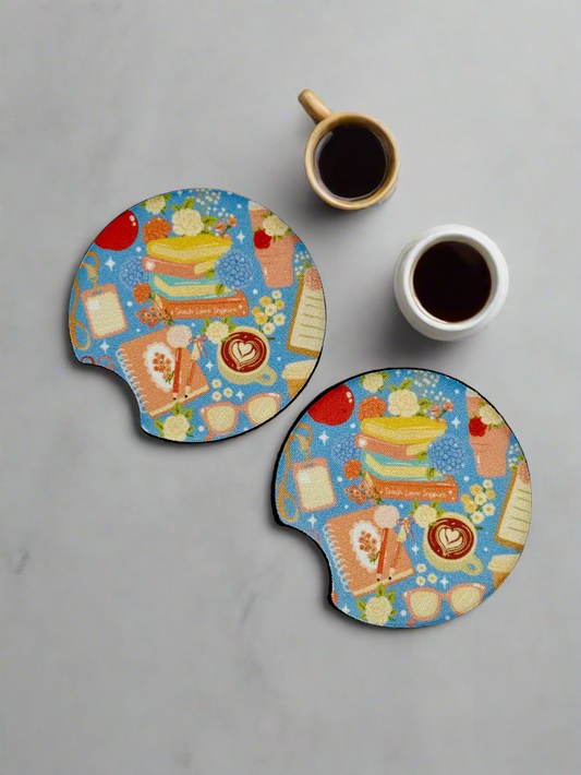 CAR COASTER SET - TEACH, LOVE, INSPIRE