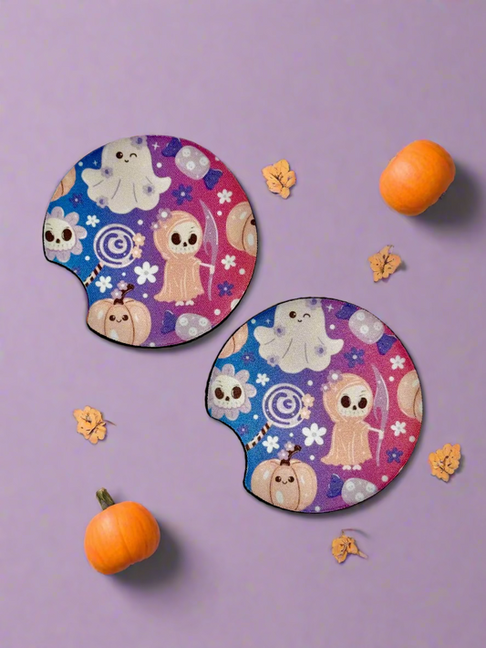 CAR COASTER SET - HALLOWEEN FRIENDS