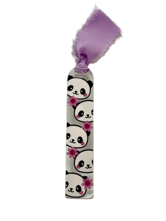 ACRYLIC BOOKMARK - FLOWER PANDA