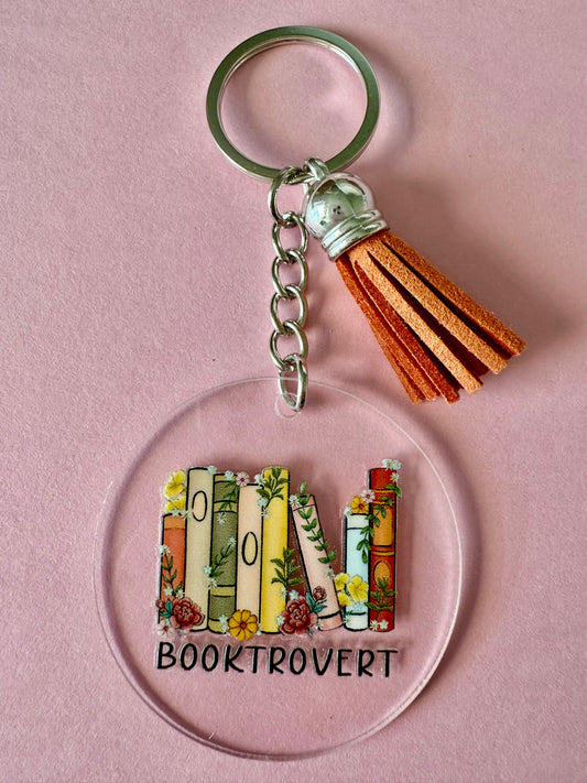 ACRYLIC CIRCLE KEYCHAIN - BOOKTROVERT