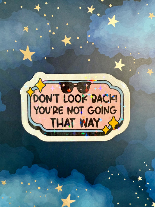 DON'T LOOK BACK SUNGLASSES STICKER - LARGE