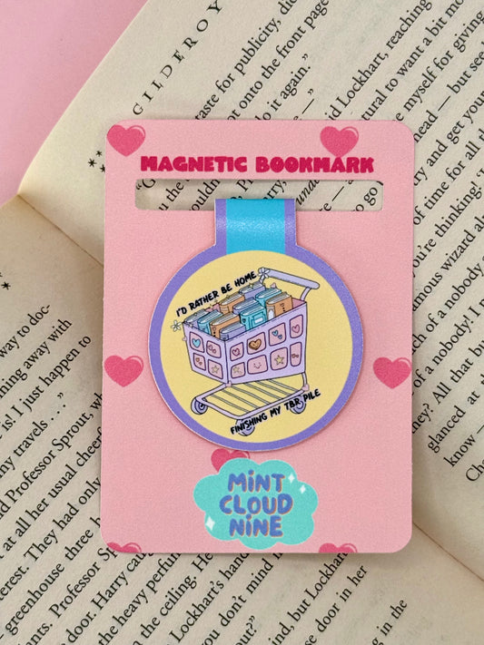 MAGNETIC BOOKMARK - I'D RATHER BE HOME FINISHING MY TBR PILE