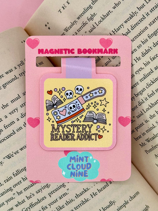 MAGNETIC BOOKMARK - MYSTERY READER ADDICT